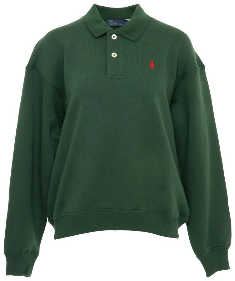 Polo Ralph Lauren Fleece Polo Long Sleeve Sweatshirt Northwest Pine