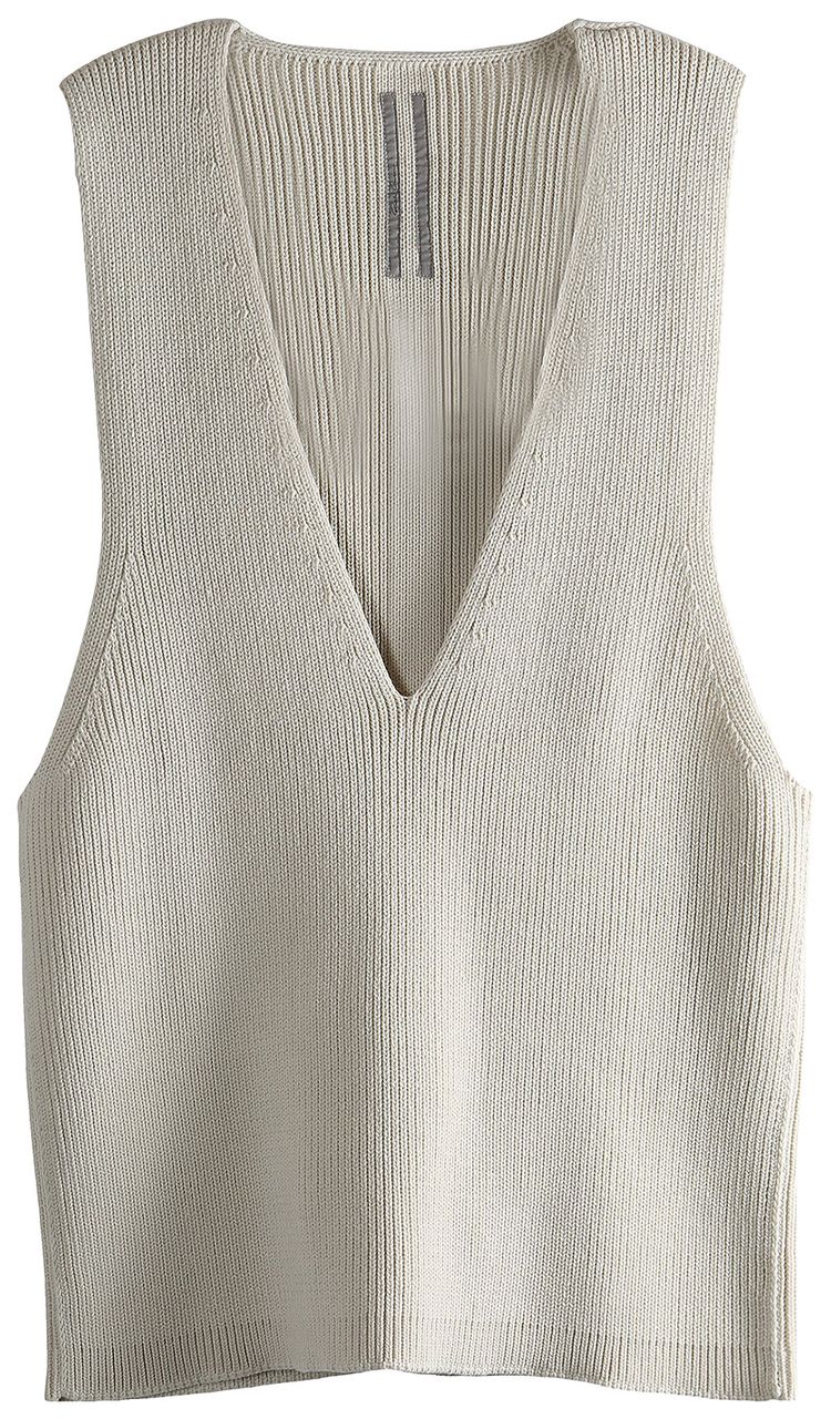 Rick Owens Maglia V Neck Top Natural