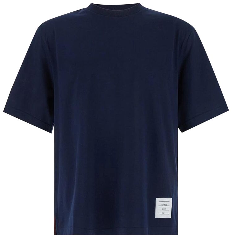 Thom Browne Short Sleeve T Shirt Navy