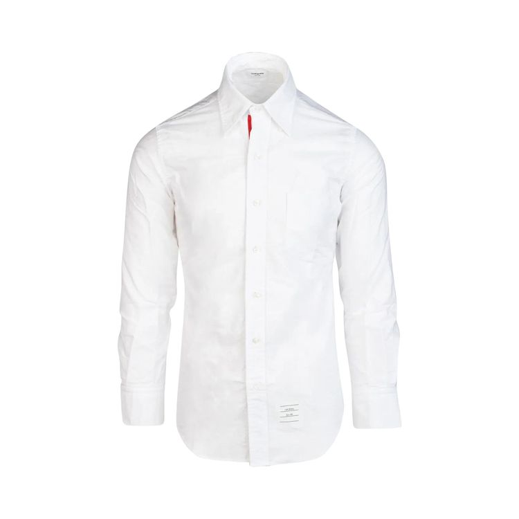 Thom Browne Classic Oxford Shirt With Grosgrain Placket White