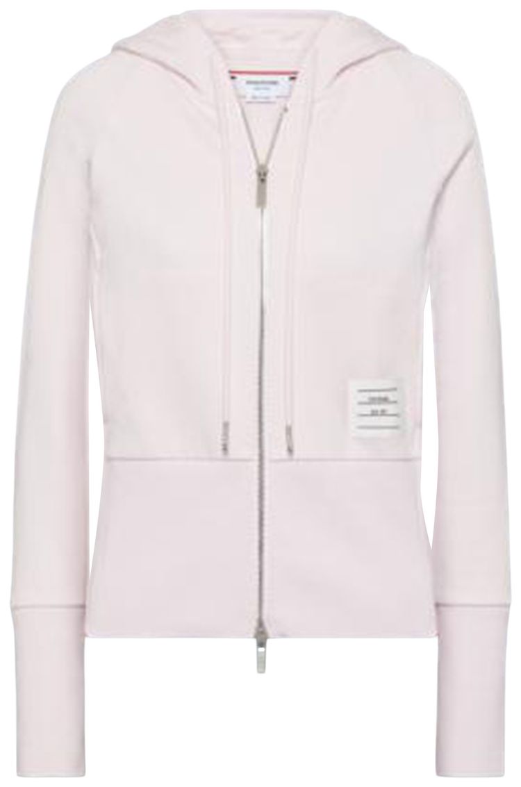 Thom Browne Blouson Zip Up Hoodie Light Pink