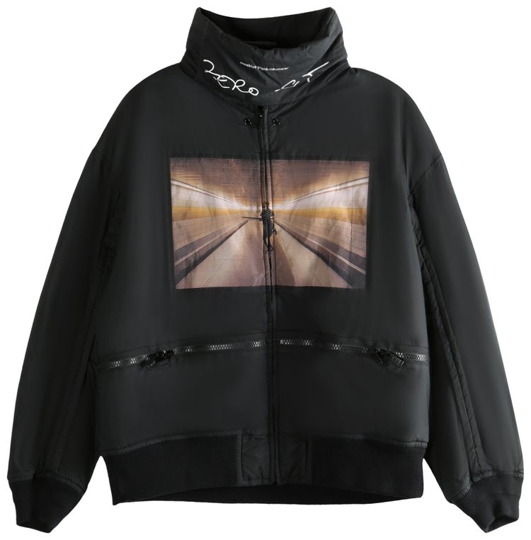 Undercover Men Elastic Hem Cotton Blouson Coat Black