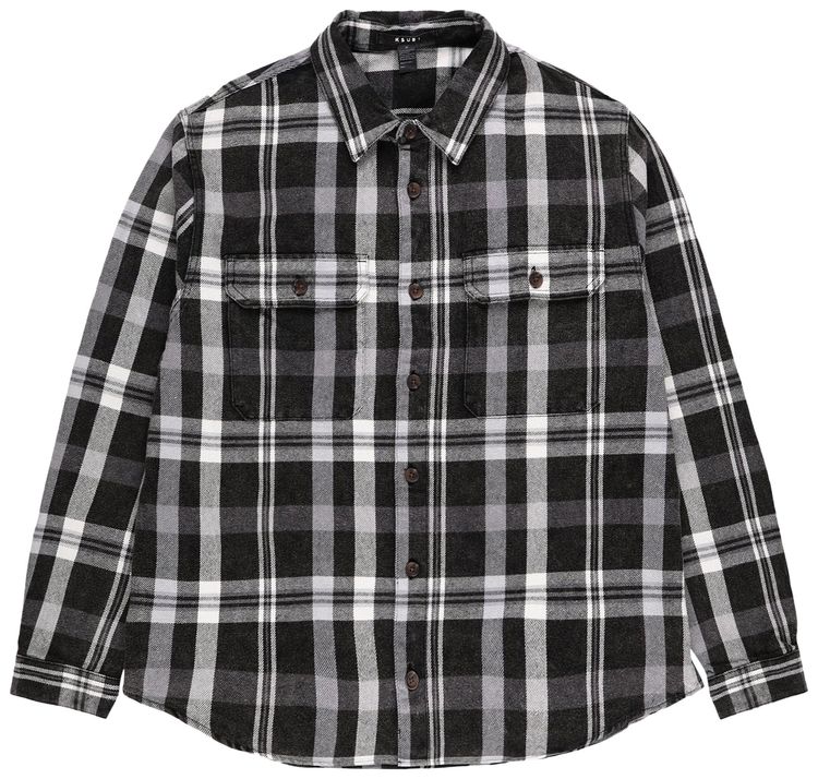 Ksubi Rosebowl 1999 Long Sleeve Shirt Black Check
