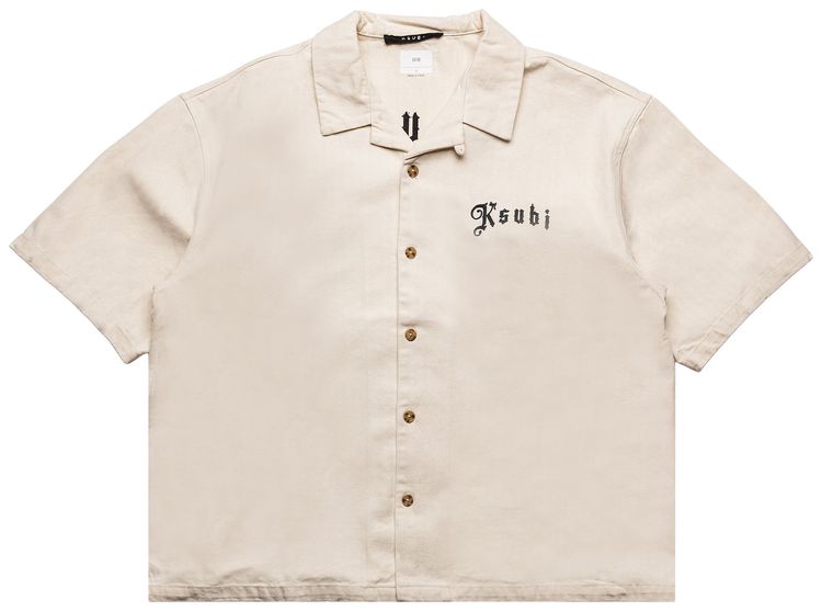 Ksubi Truckstop Diner Short Sleeve Shirt Natural