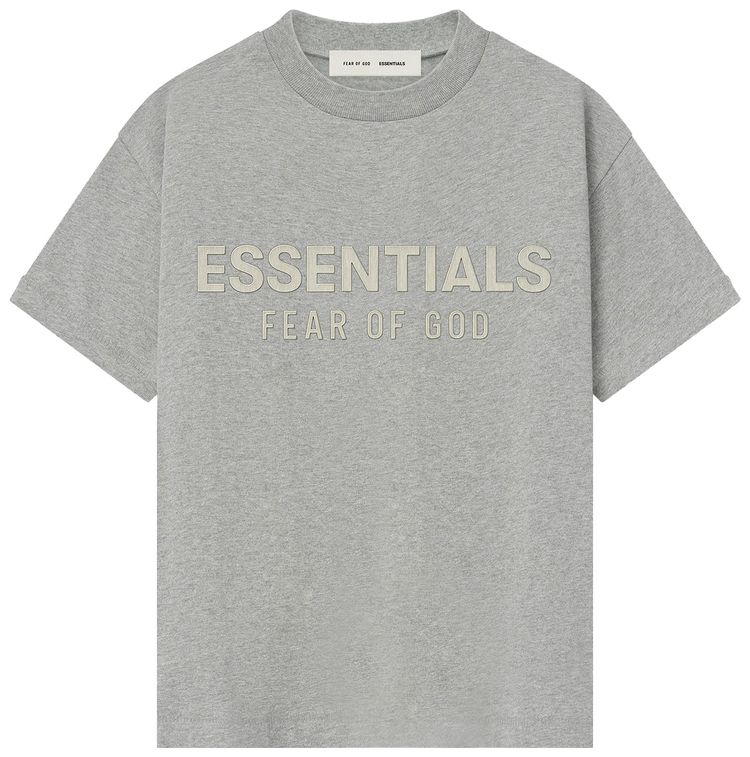 Fear of God Essentials Kids Classic Crew Neck T Shirt Concrete Heather