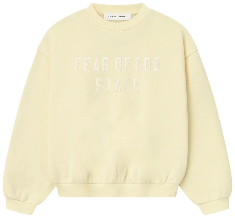 Fear of God Essentials Kids 90s Fit Fleece Crewneck Garden Yellow