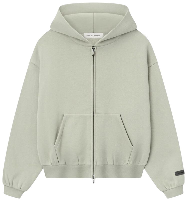 Fear of God Essentials Kids Fleece Zip Up Hoodie Abbey Stone