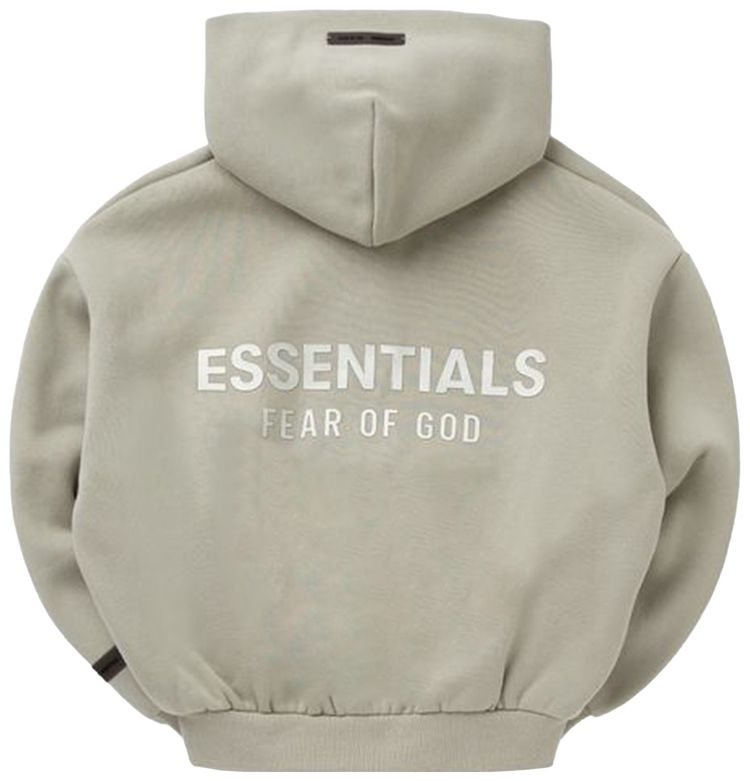 Fear of God Essentials Kids Fleece Zip Up Hoodie Abbey Stone