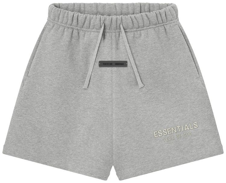 Fear of God Essentials Kids Fleece Soccer Short Cloud White