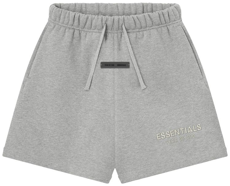 Fear of God Essentials Kids Fleece Soccer Short Heather Stone