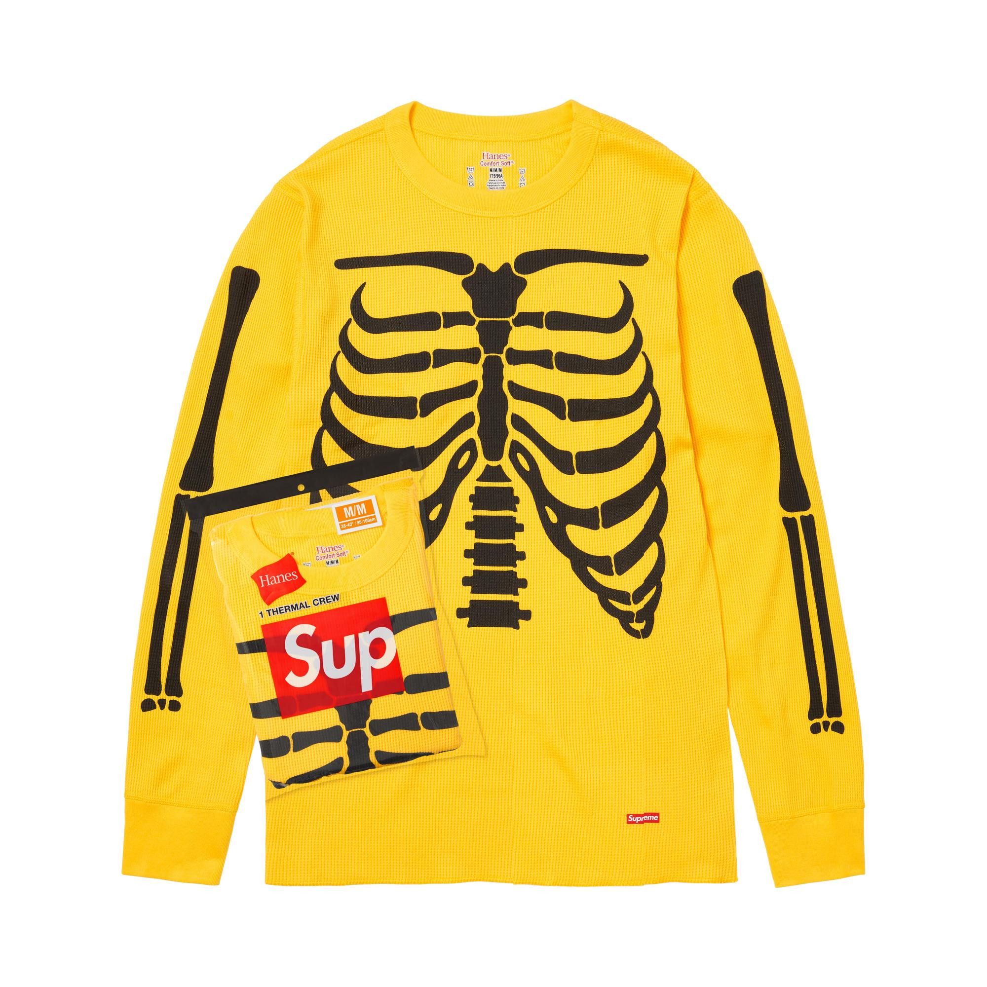 Buy Supreme x Hanes Bones Thermal Crew (1 Pack) 'Yellow' - FW25A29
