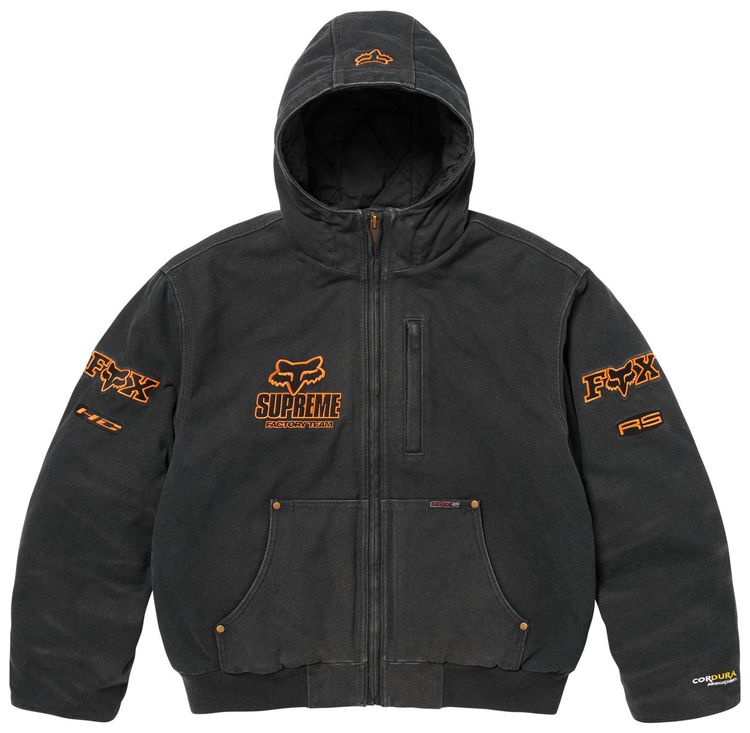 Supreme x Fox Racing Hooded Work Jacket Black