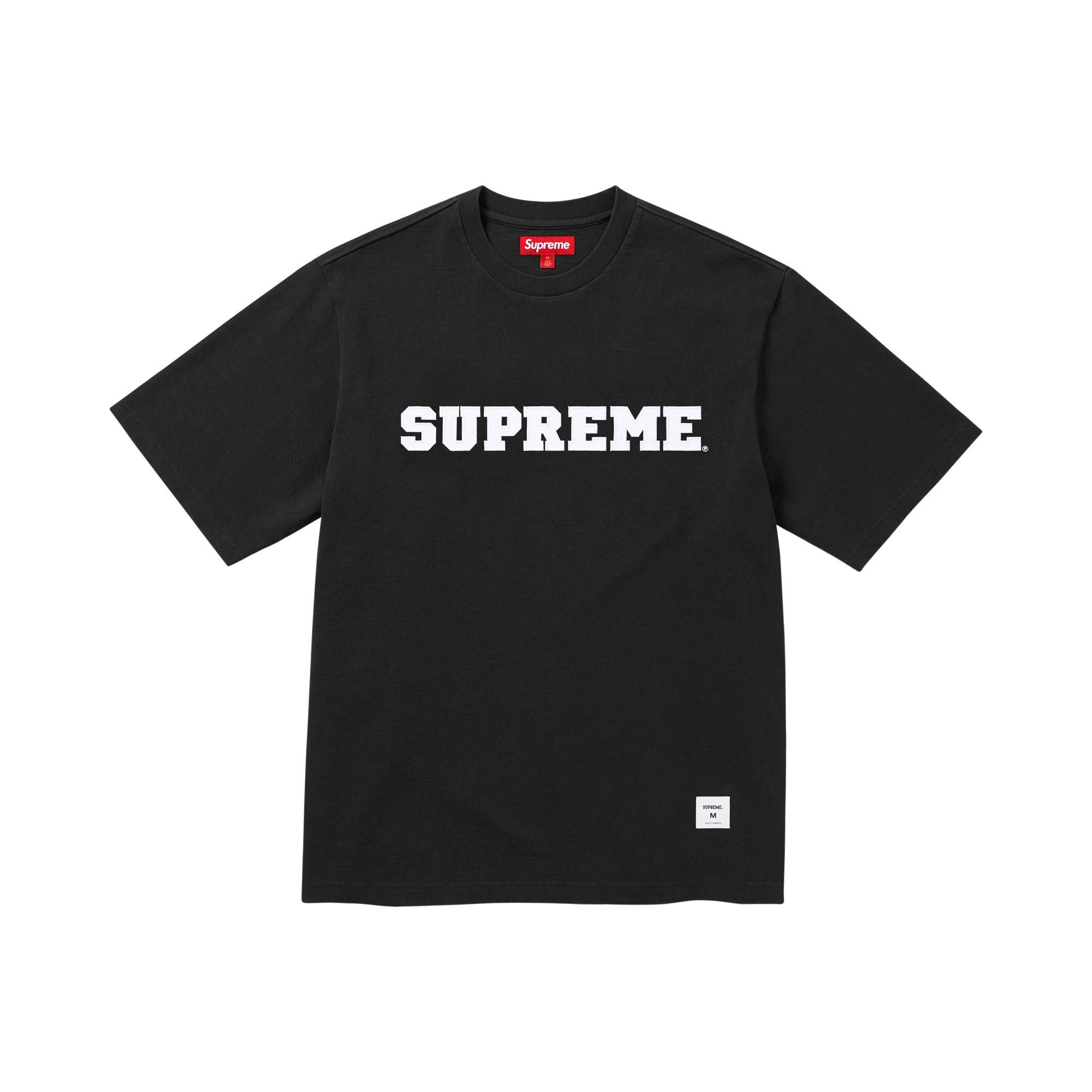 Buy Supreme Collegiate Appliqué Short-Sleeve Top 'Black