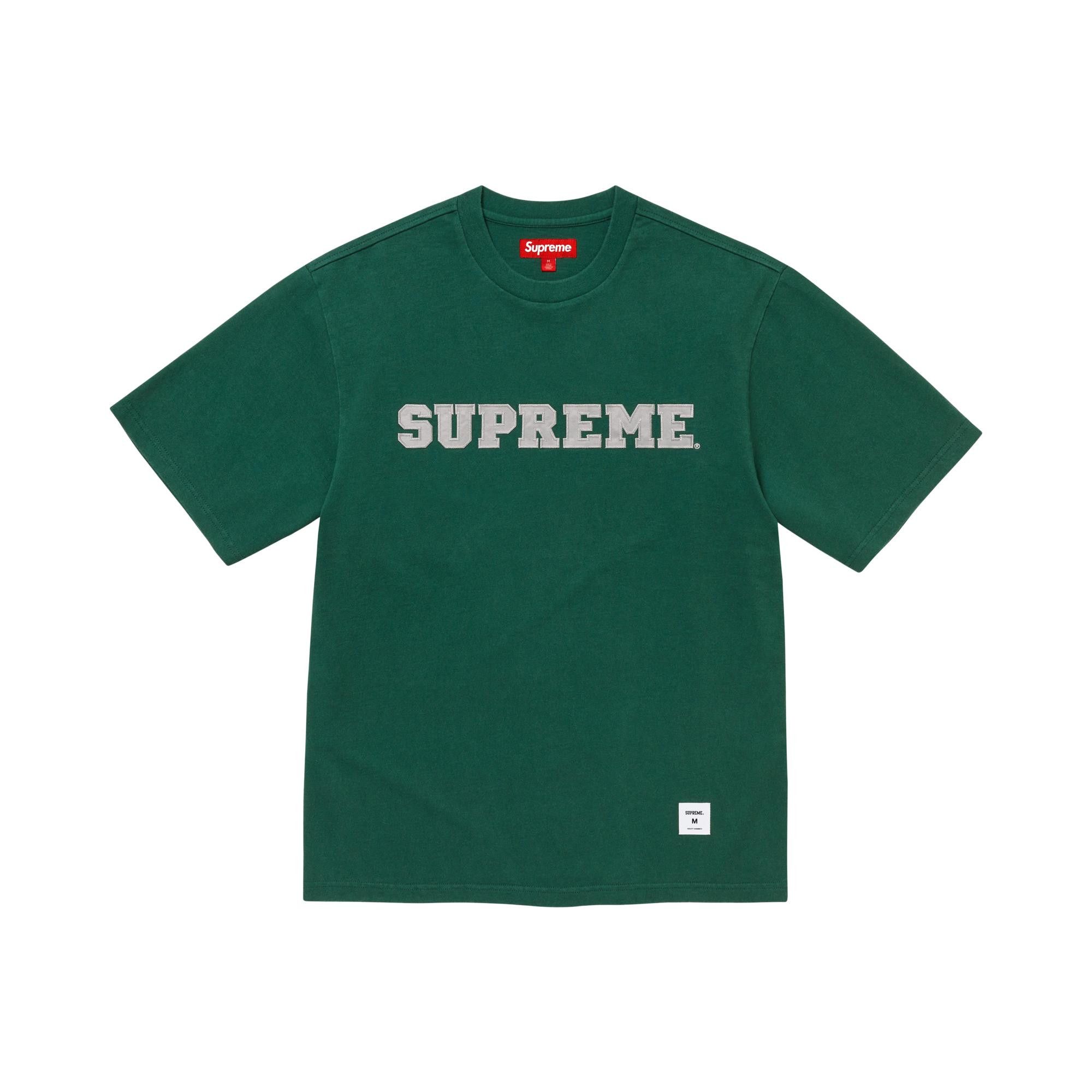 Buy Supreme Collegiate Appliqué Short-Sleeve Top 'Dark Green