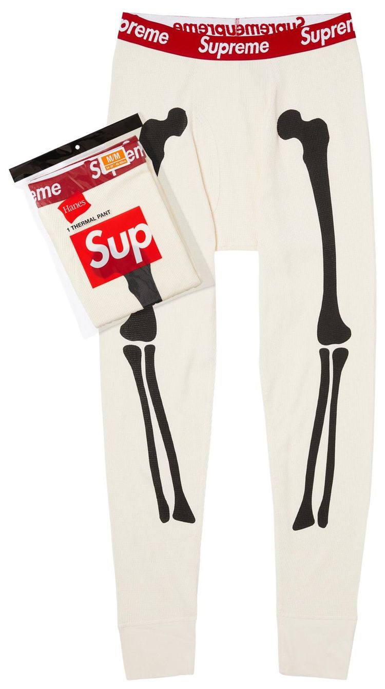 Supreme x Hanes Bones Thermal Pant 1 Pack Natural