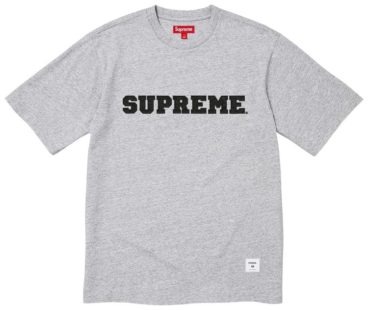 Supreme Collegiate Applique Short Sleeve Top Heather Grey