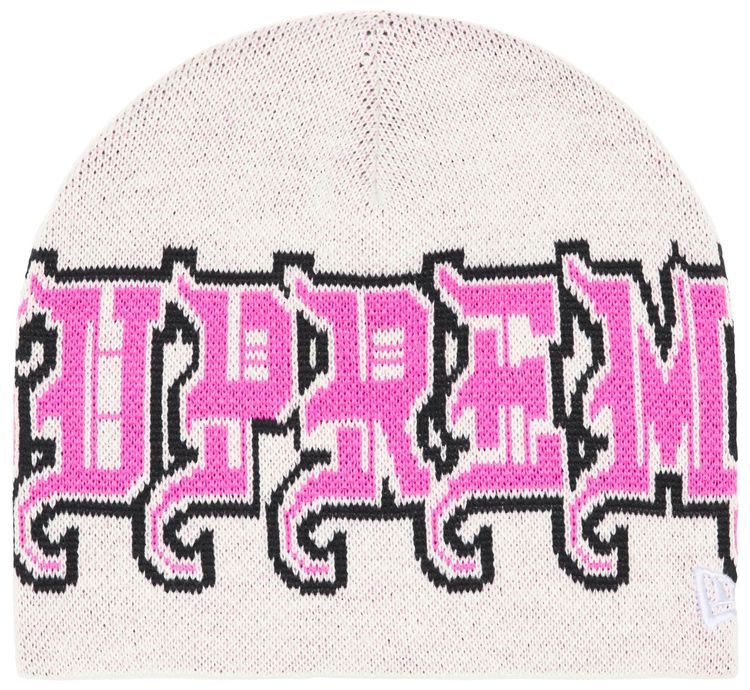 Supreme New Era Outline Beanie White