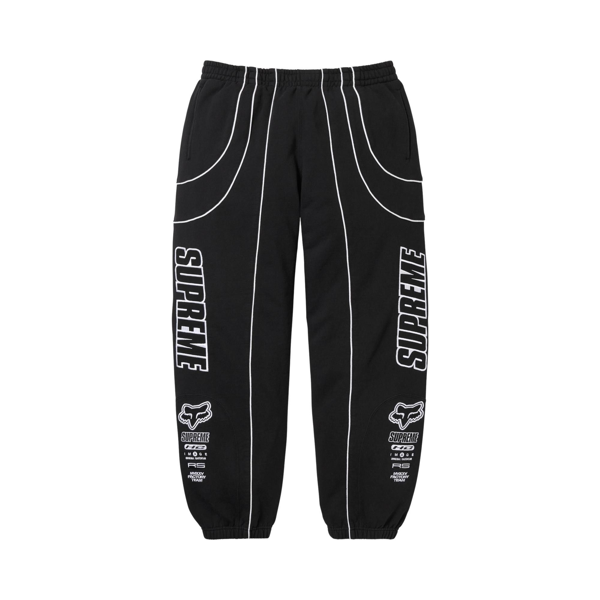 Buy Supreme x Fox Racing Sweatpant 'Black' - FW25P58 BLACK | GOAT