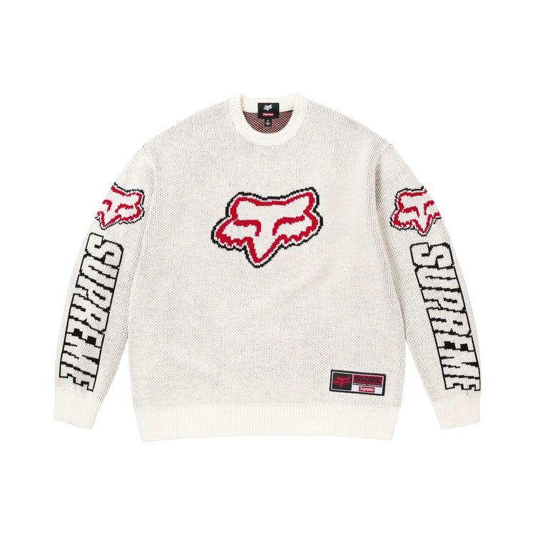 Supreme x Fox Racing Sweater White