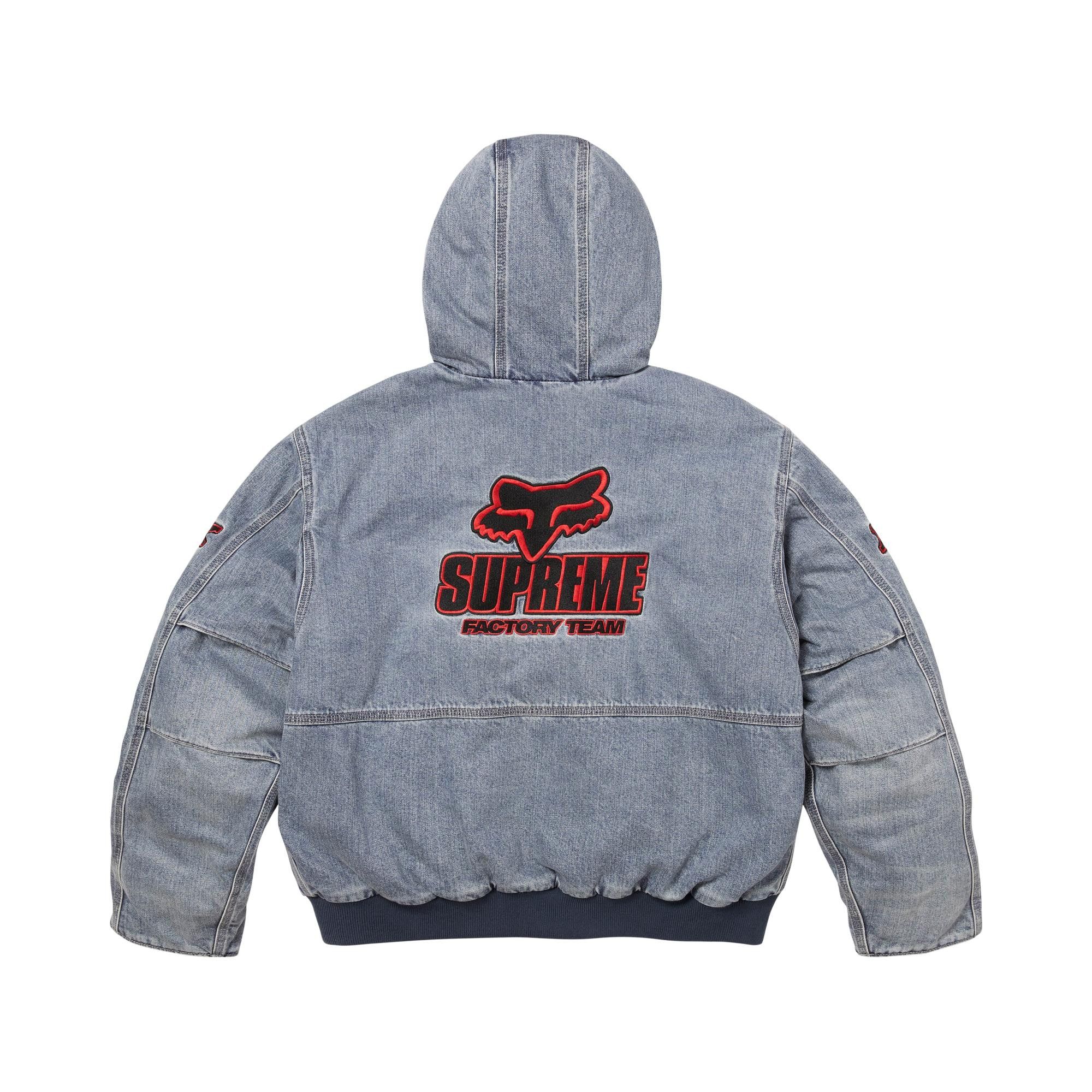 Buy Supreme x Fox Racing Hooded Work Jacket 'Denim