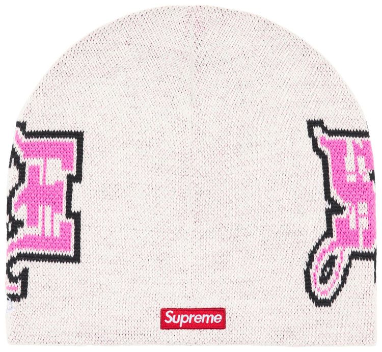 Supreme New Era Outline Beanie White