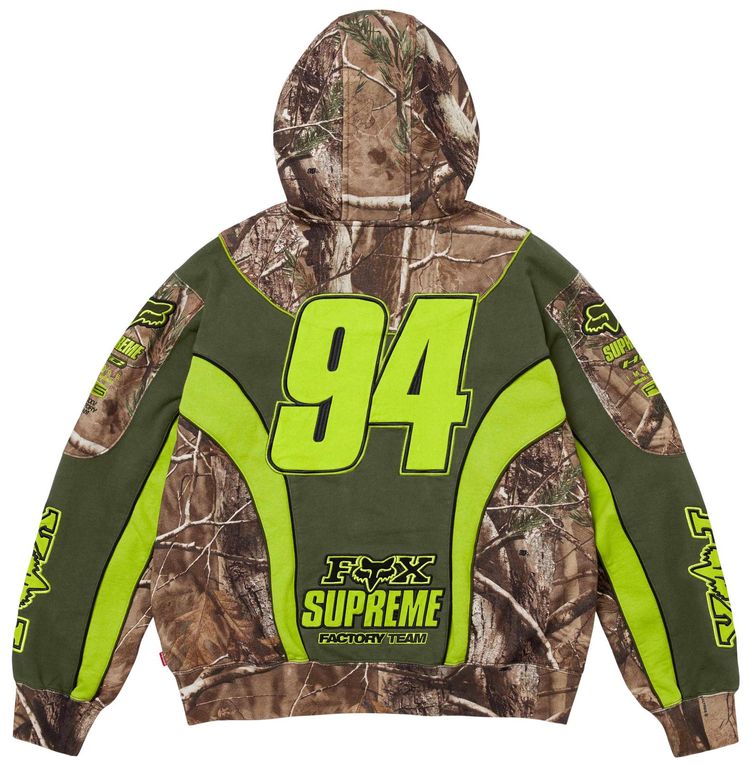 Supreme x Fox Racing Zip Up Hooded Sweatshirt Realtree AP Camo