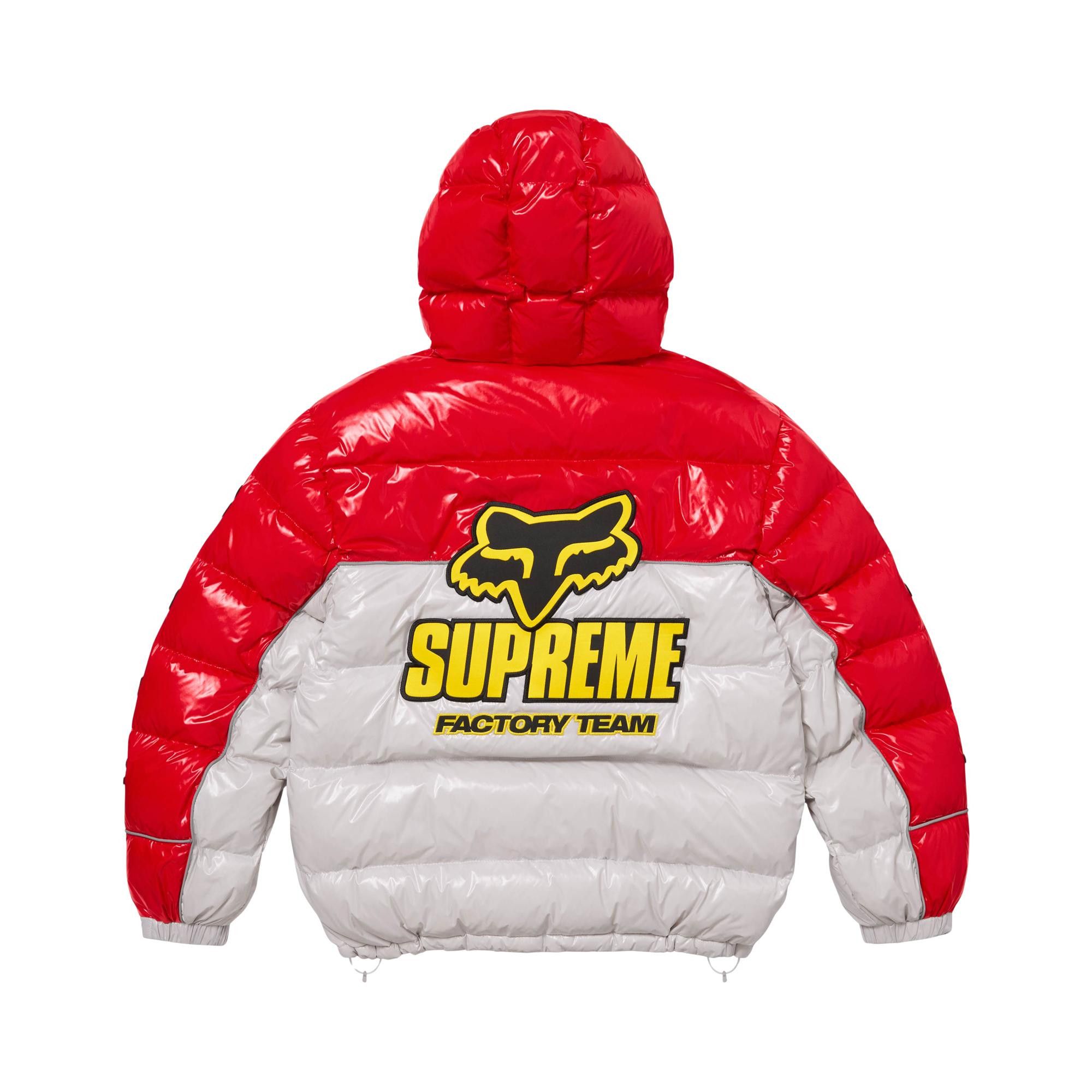 Buy Supreme x Fox Racing Shiny Down Puffer Jacket 'White