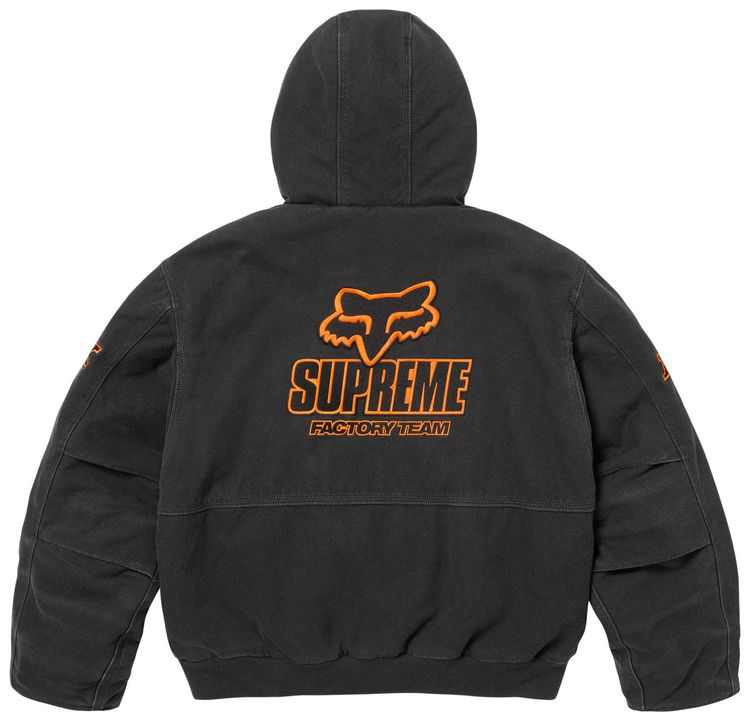 Supreme x Fox Racing Hooded Work Jacket Black