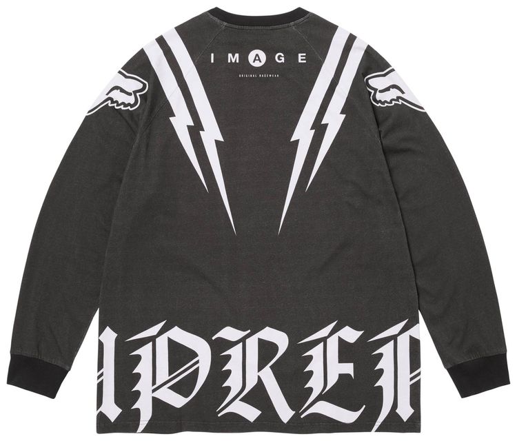 Supreme x Fox Racing Long Sleeve Top Black