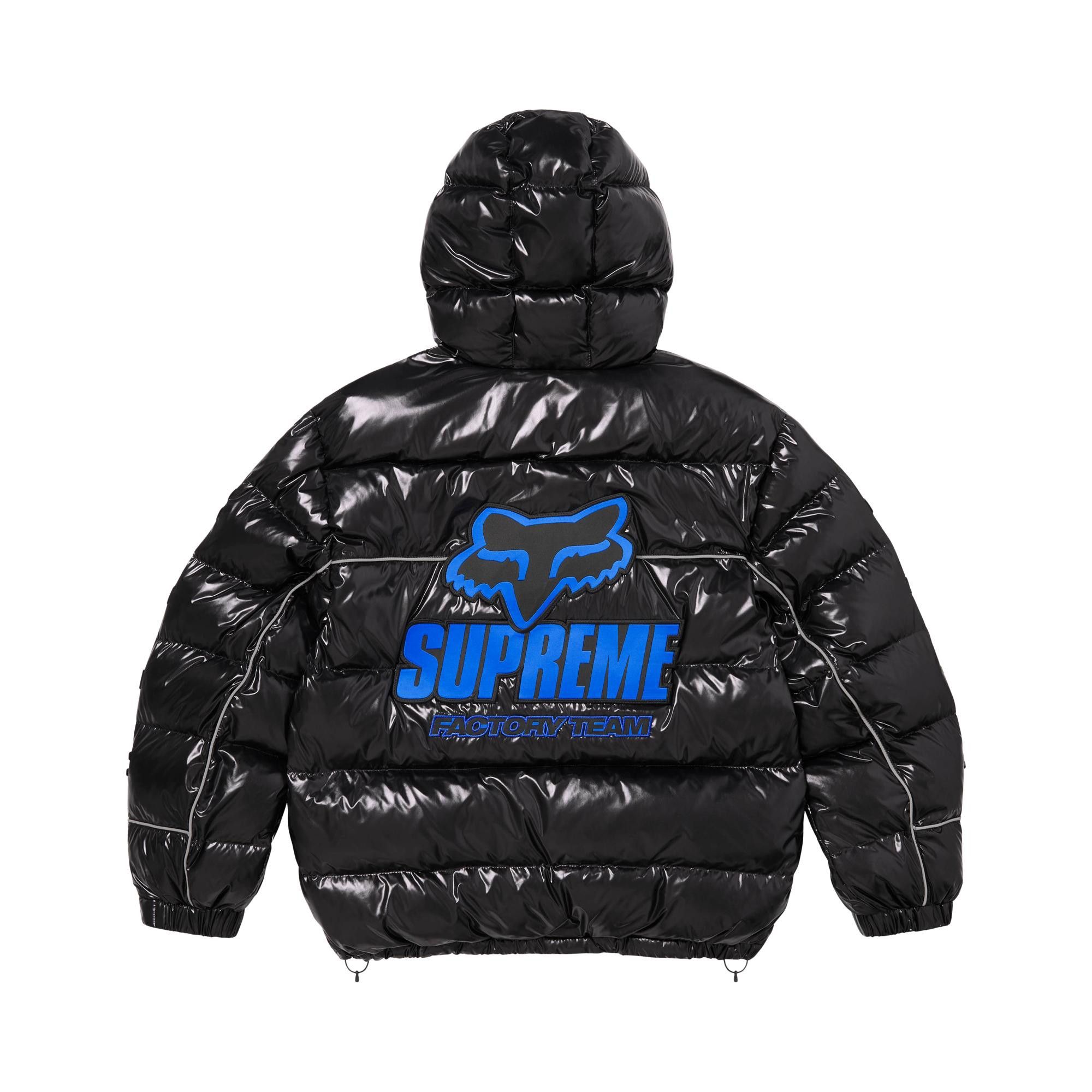Buy Supreme x Fox Racing Shiny Down Puffer Jacket 'Black