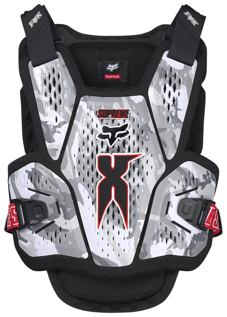 Supreme x Fox Racing DMX Raceframe Impact Chest Guard Snow Camo