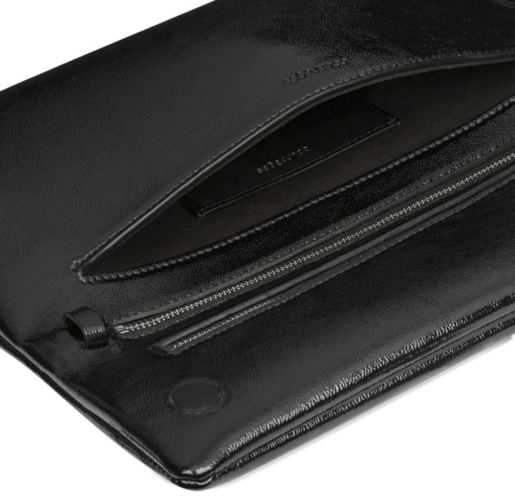 Courreges Cuff Naplack Clutch Black