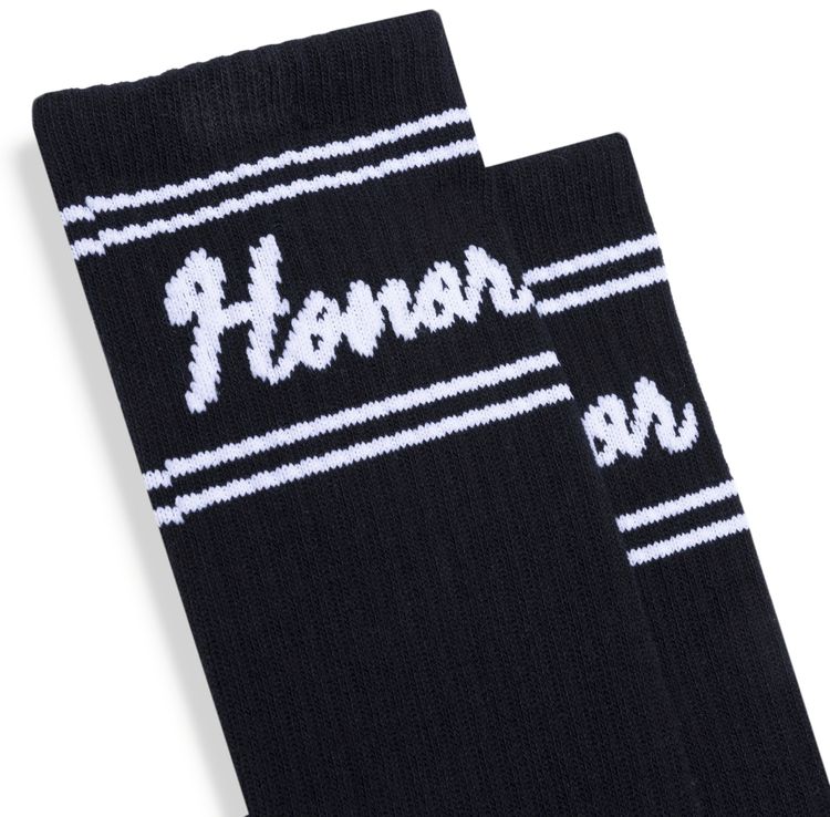 Honor The Gift Drive In Striped Ribbed Sock Black
