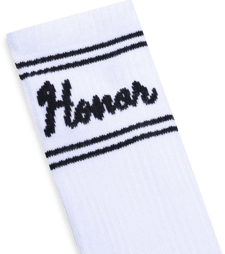 Honor The Gift Drive In Striped Ribbed Sock White