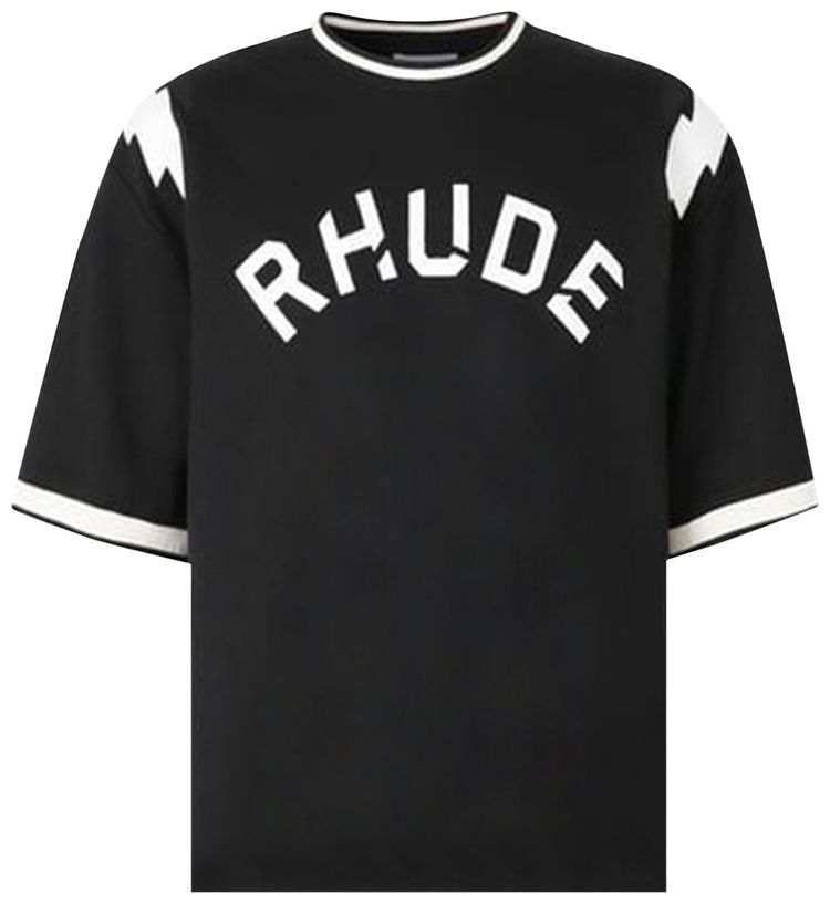 Rhude Lightning Ringer Tee BlackWhite