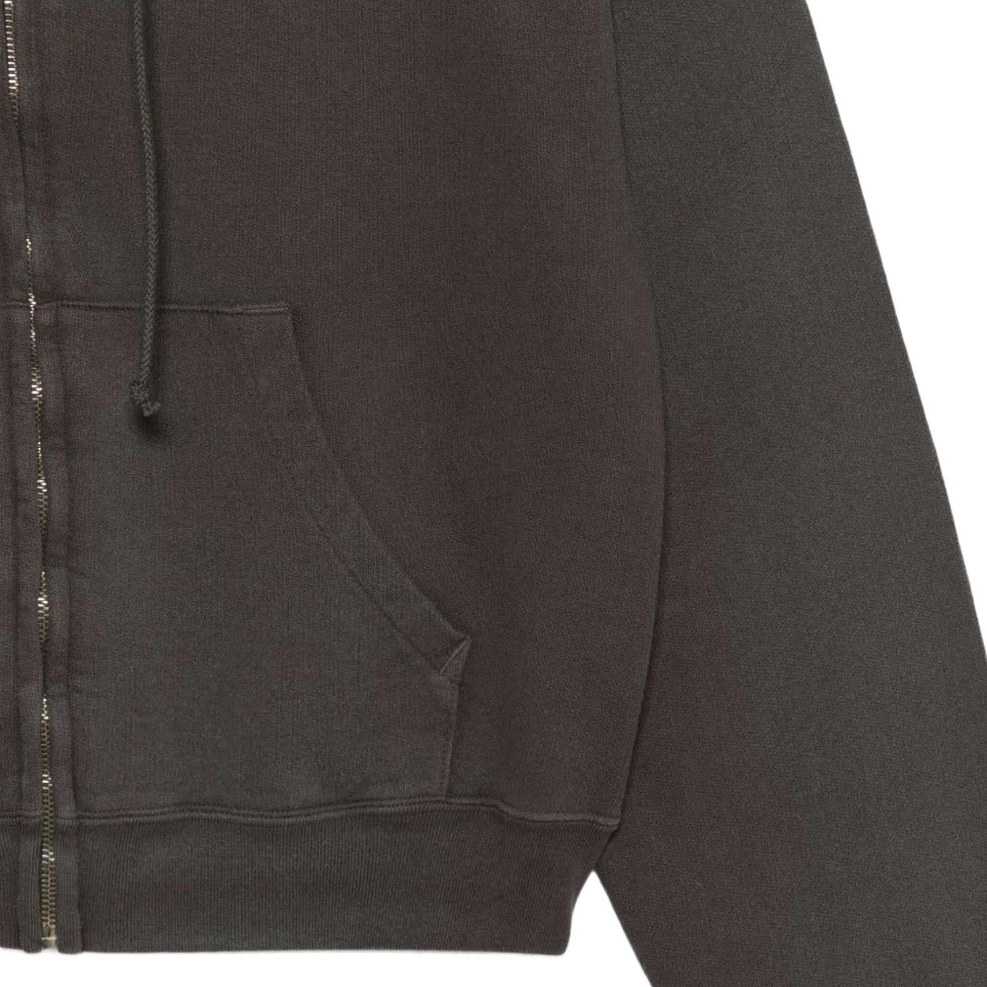 Buy Auralee Product Dyed Pima Light Sweat Zip Parka Hoodie 'Ink