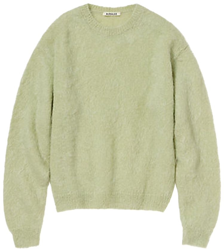 Auralee Brushed Super Kid Mohair Knitwear Light Khaki
