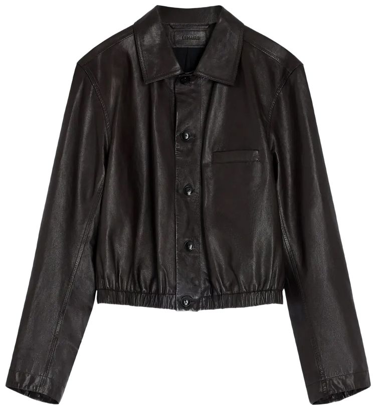 Lemaire Soft Leather Blouson Black Cherry