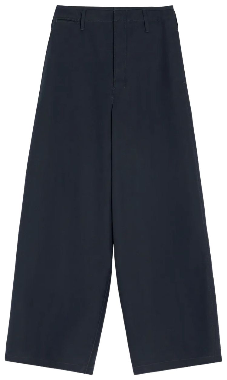 Lemaire Large Chino Pant Graphite Blue