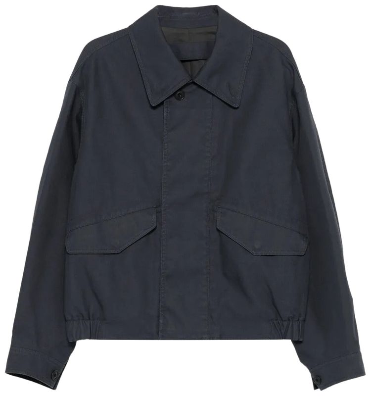 Lemaire Boxy Blouson Coat Graphite Blue
