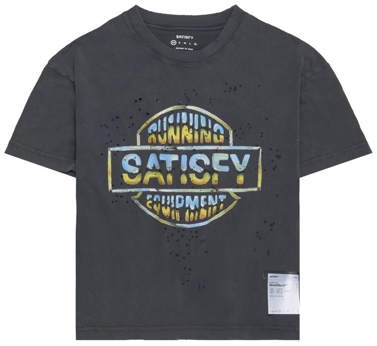 SATISFY MothTech Floral T Shirt Aged Black