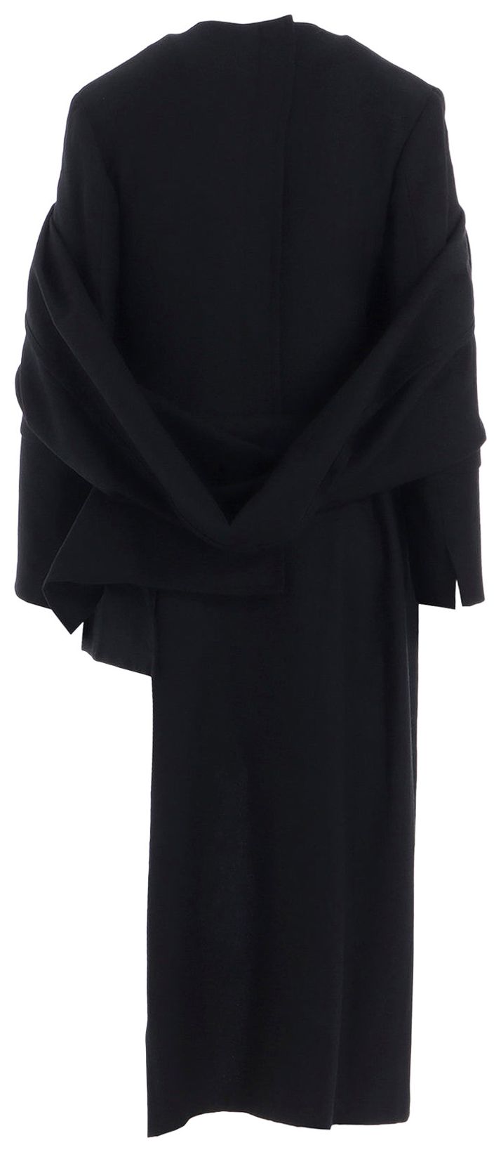 Yohji Yamamoto Gathered Stole D Jacket Black