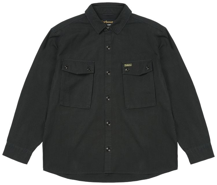 Palace x Barbour Officer Shirt Black