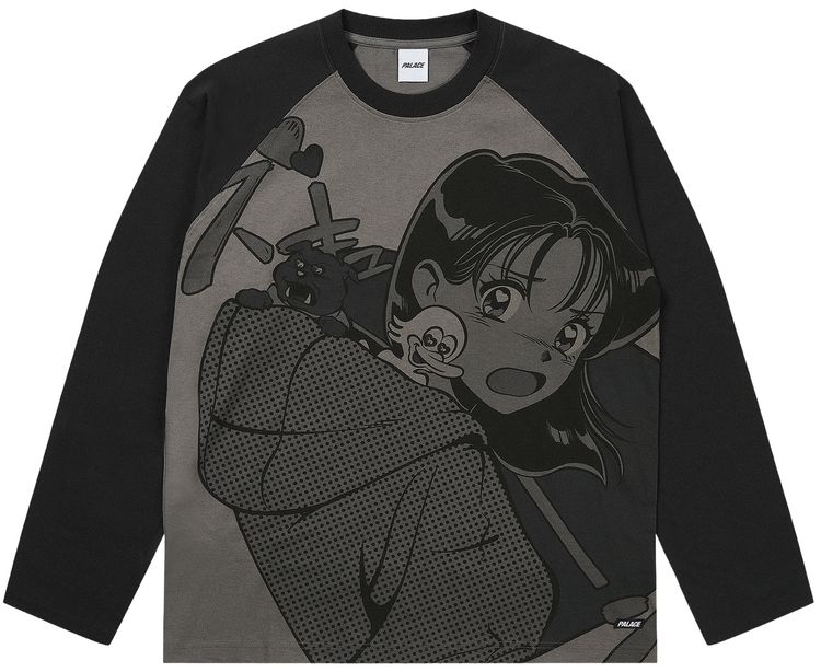 Palace Rear View Raglan Long Sleeve BlackMono