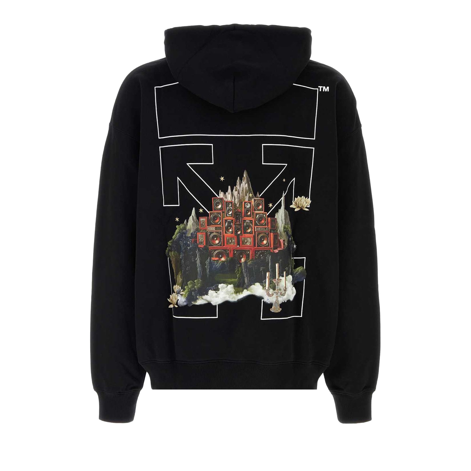 Buy Off-White Landscape Arrow Skate Hoodie 'Black/White