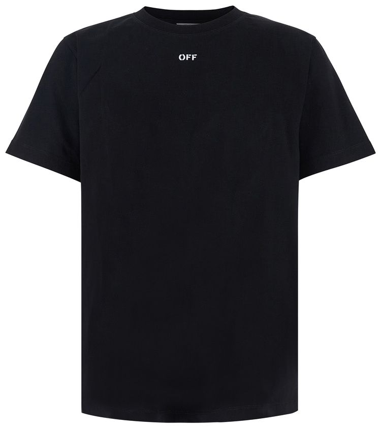 Off White Brush Arrow Slim Short Sleeve Tee BlackWhite