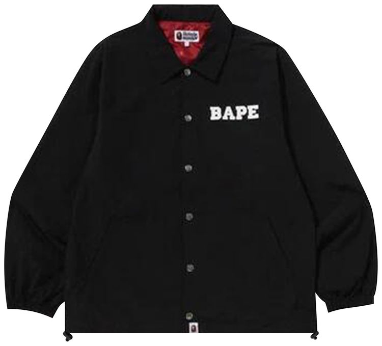 BAPE College Coach Jacket Black
