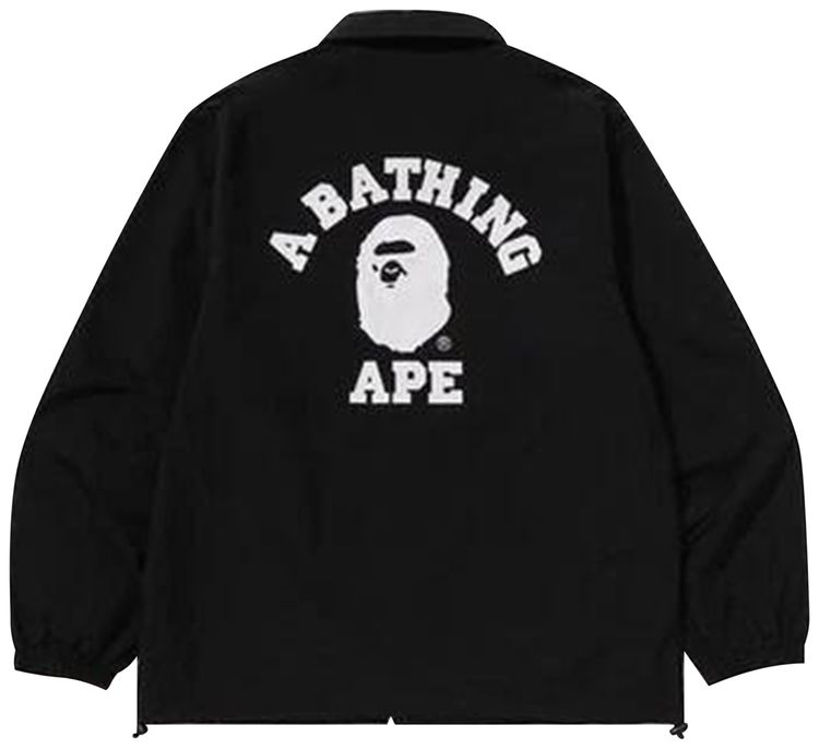 BAPE College Coach Jacket Black