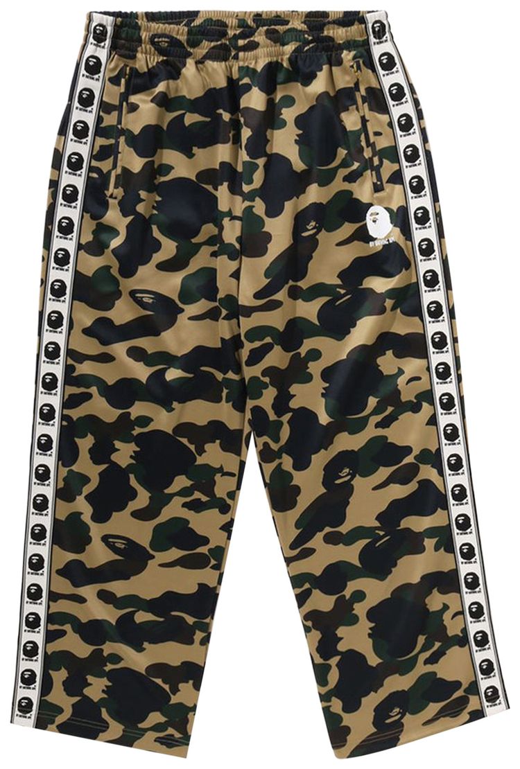 BAPE 1st Camo Loose Fit Track Pants Yellow