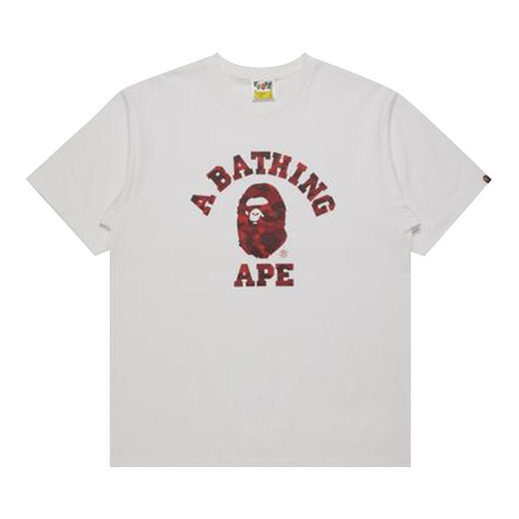 BAPE Color Camo College Tee WhiteRed